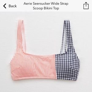 ISO seersucker wide strap scoop bikini top Aerie